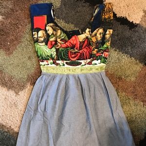 vintage LAST SUPPER Dress Swing fancy ModCloth
